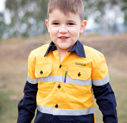 Hi Vis Shirt Aussie Kids at Work